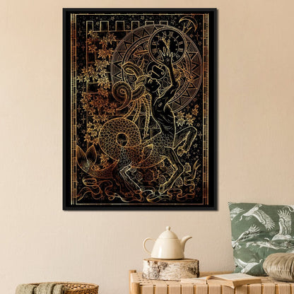 Zodiac sign Capricorn Canvas Wall Art