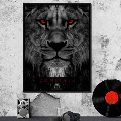 Dominate Lion Canvas Wall Art