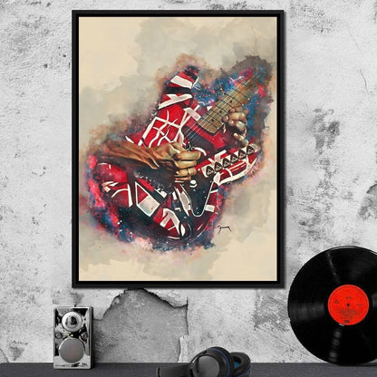 Eddie Van Halen's Electric Guitar Canvas Wall Art