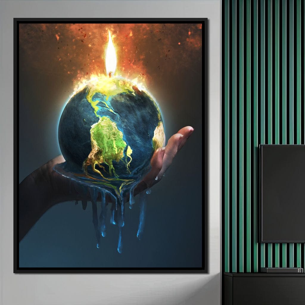 Holding the Earth Canvas Wall Art