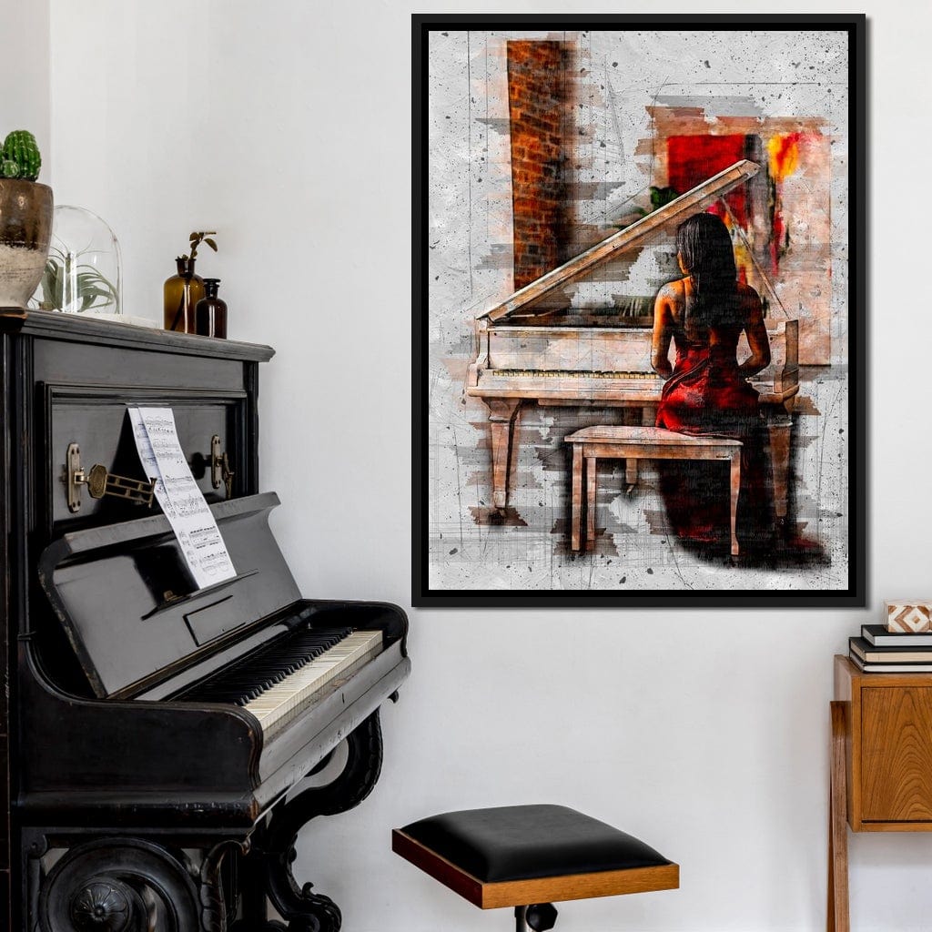 Elegant Sounds Sketch Art Canvas Wall Art