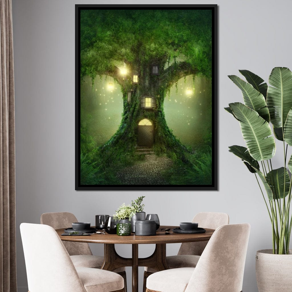 Magical Tree House Canvas Wall Art