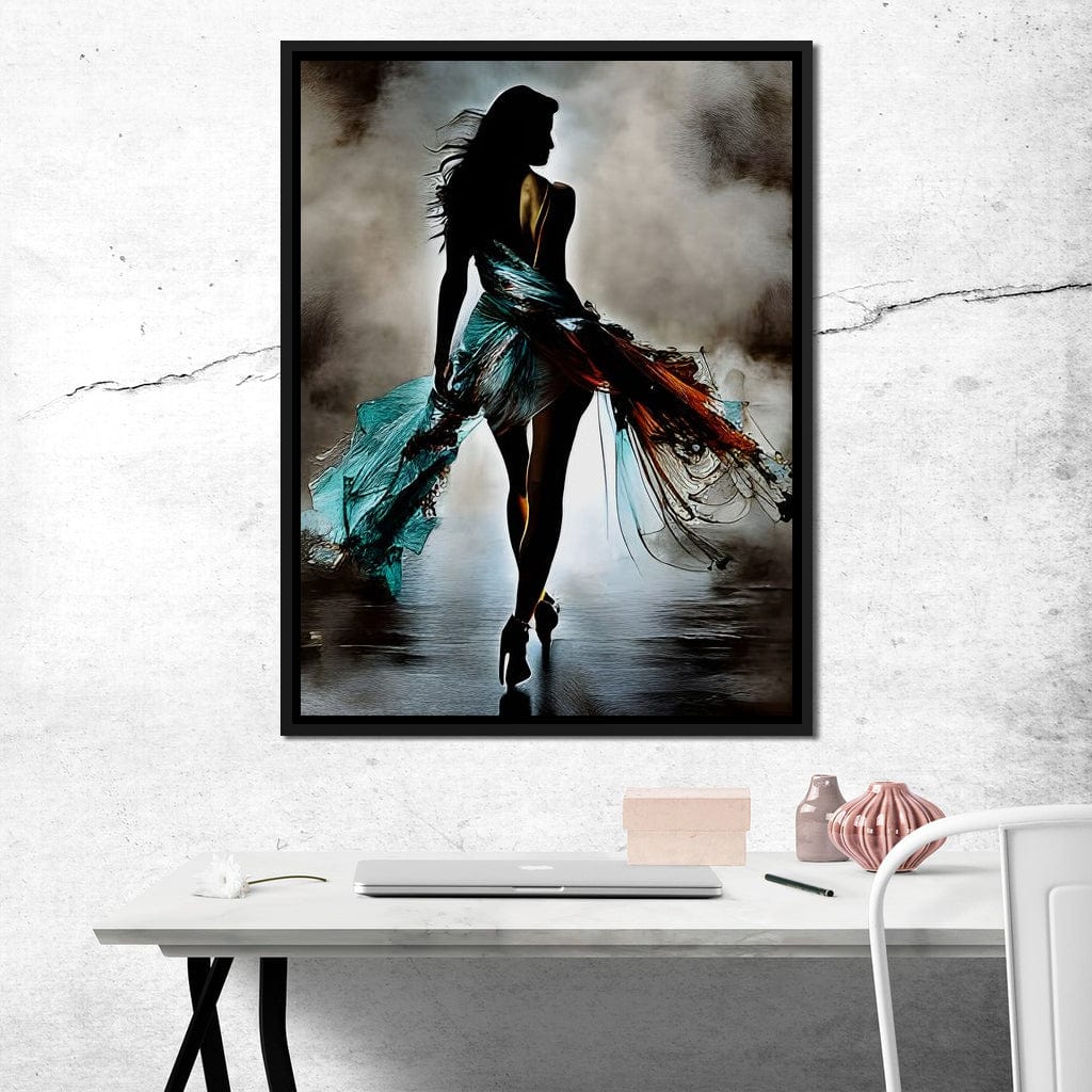 Female Portrait Paint Splash 040 Canvas Wall Art