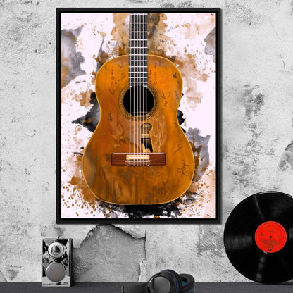 Willie Nelson's Trigger Acoustic Guitar Canvas Wall Art