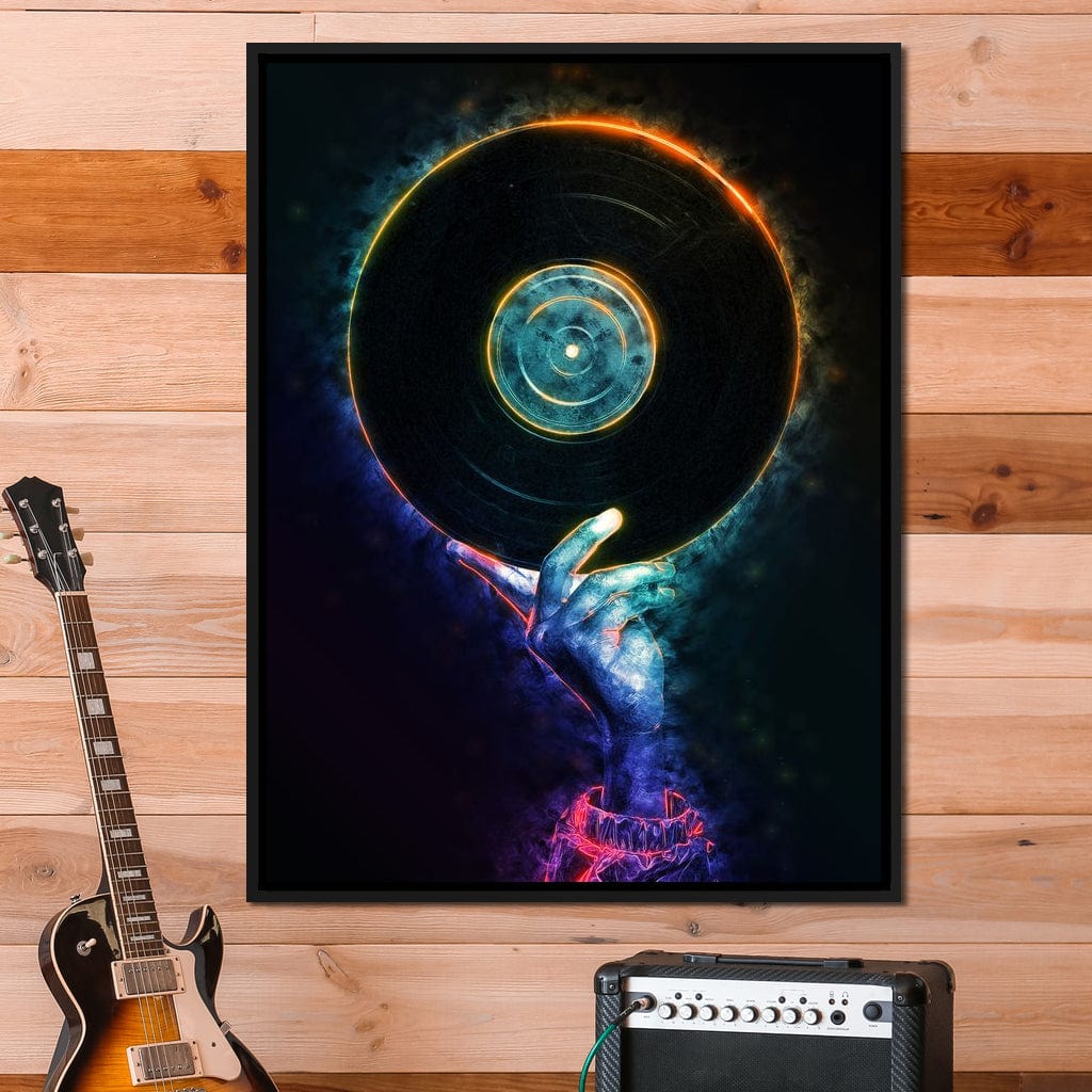 Neon Vinyl Canvas Wall Art