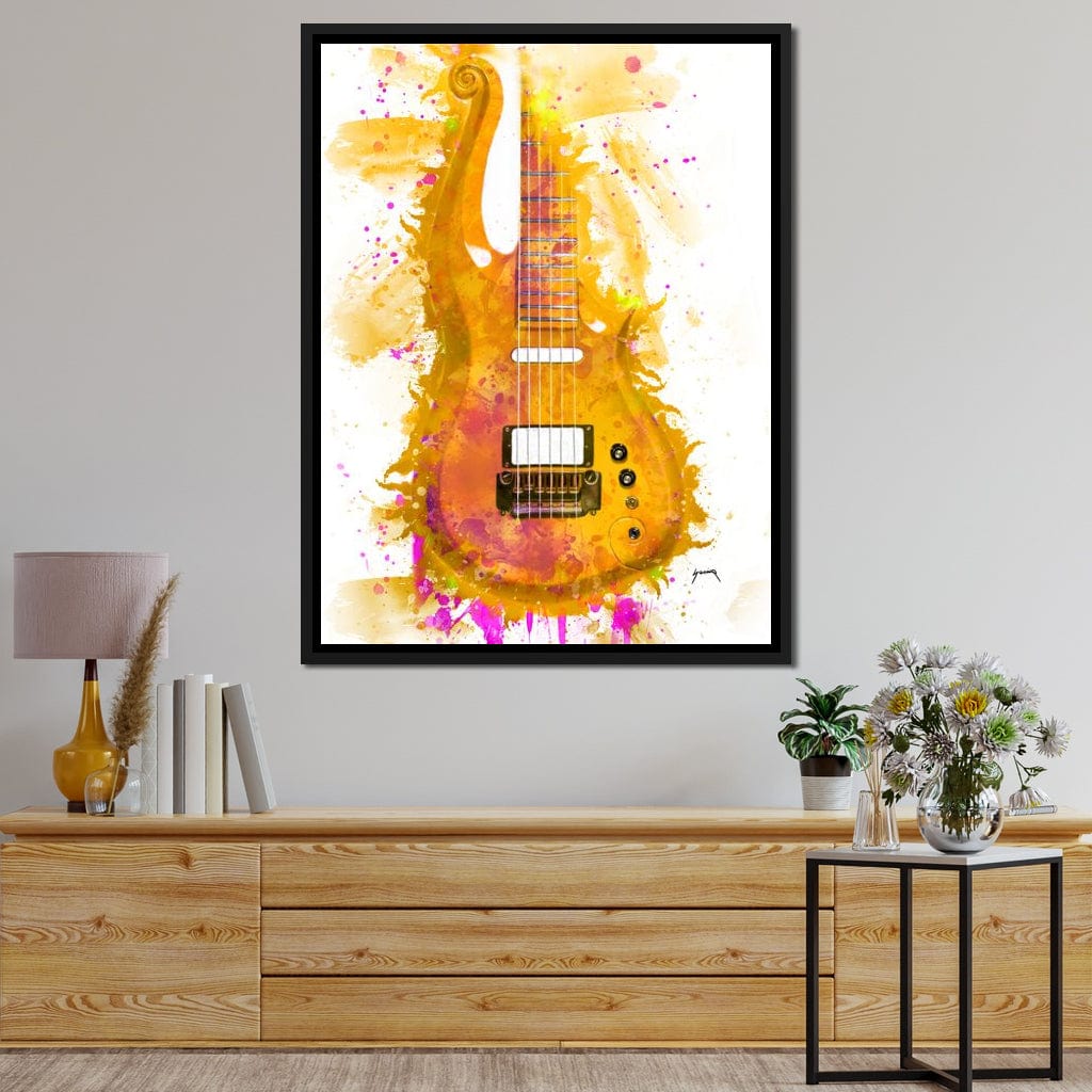 Prince's Guitar Canvas Wall Art