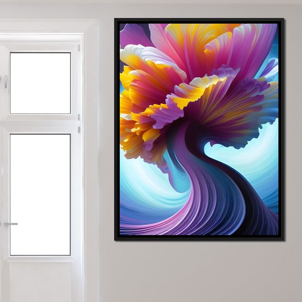 Flower Splash Art Canvas Wall Art