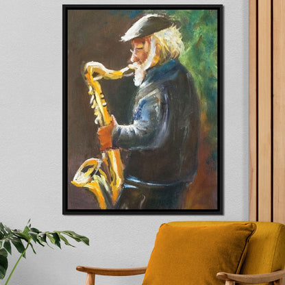 Saxophone Maestro Canvas Wall Art