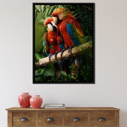 Beautiful Parrots Canvas Wall Art