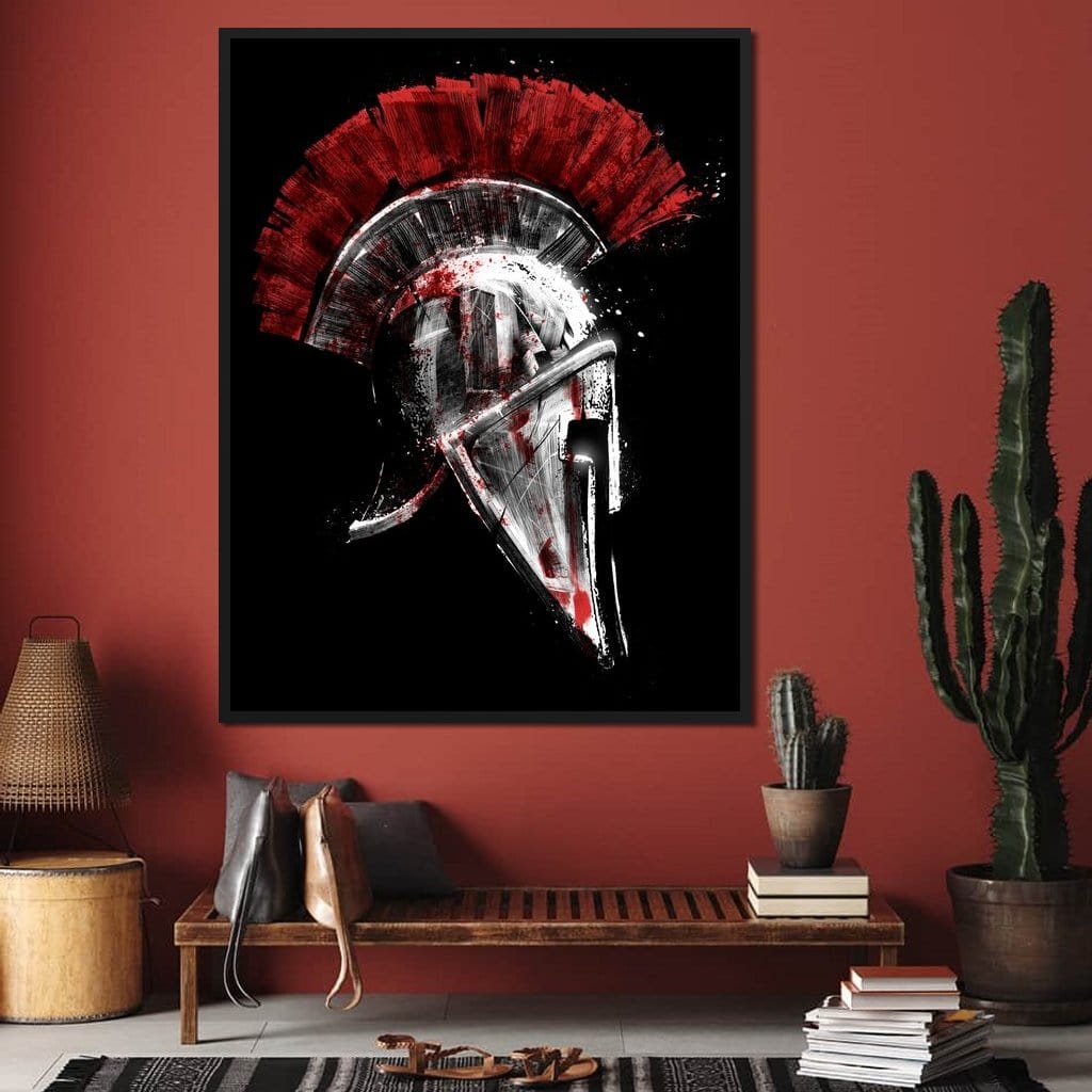 Greek Warrior Helmet Canvas Wall Art