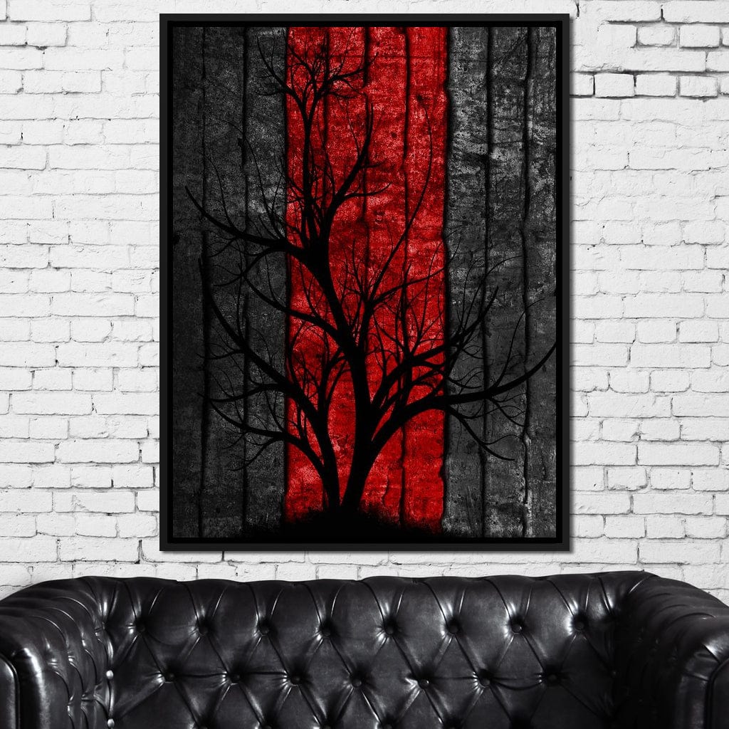 Silhouette Tree Canvas Wall Art