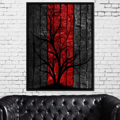 Silhouette Tree Canvas Wall Art