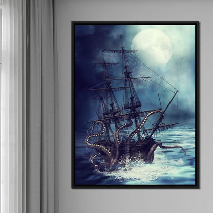 The Kraken Canvas Wall Art