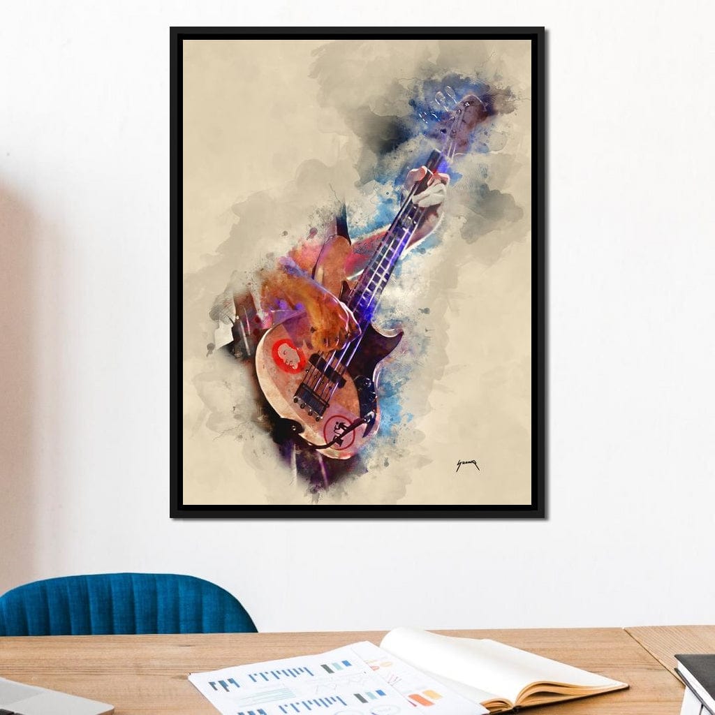 Flea's Bass Guitar Canvas Wall Art