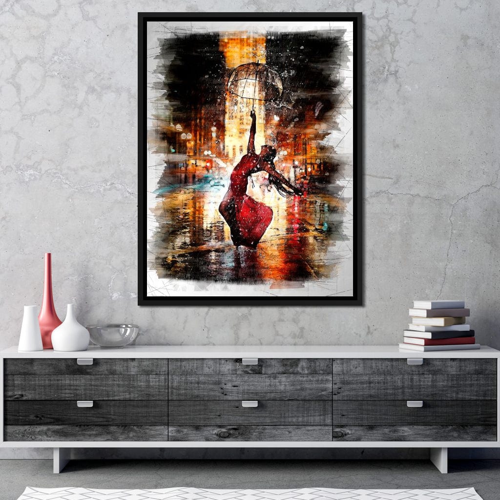 Rainy Night Dance Canvas Wall Art