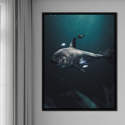 Megalodon Canvas Wall Art