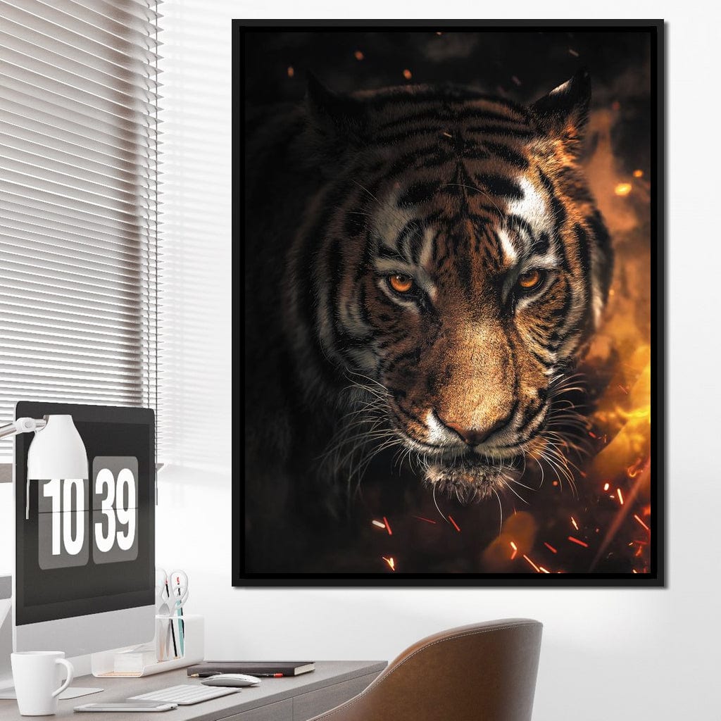 Tiger Sparkles Canvas Wall Art