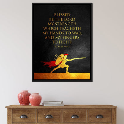 Psalm 144:1 Canvas Wall Art