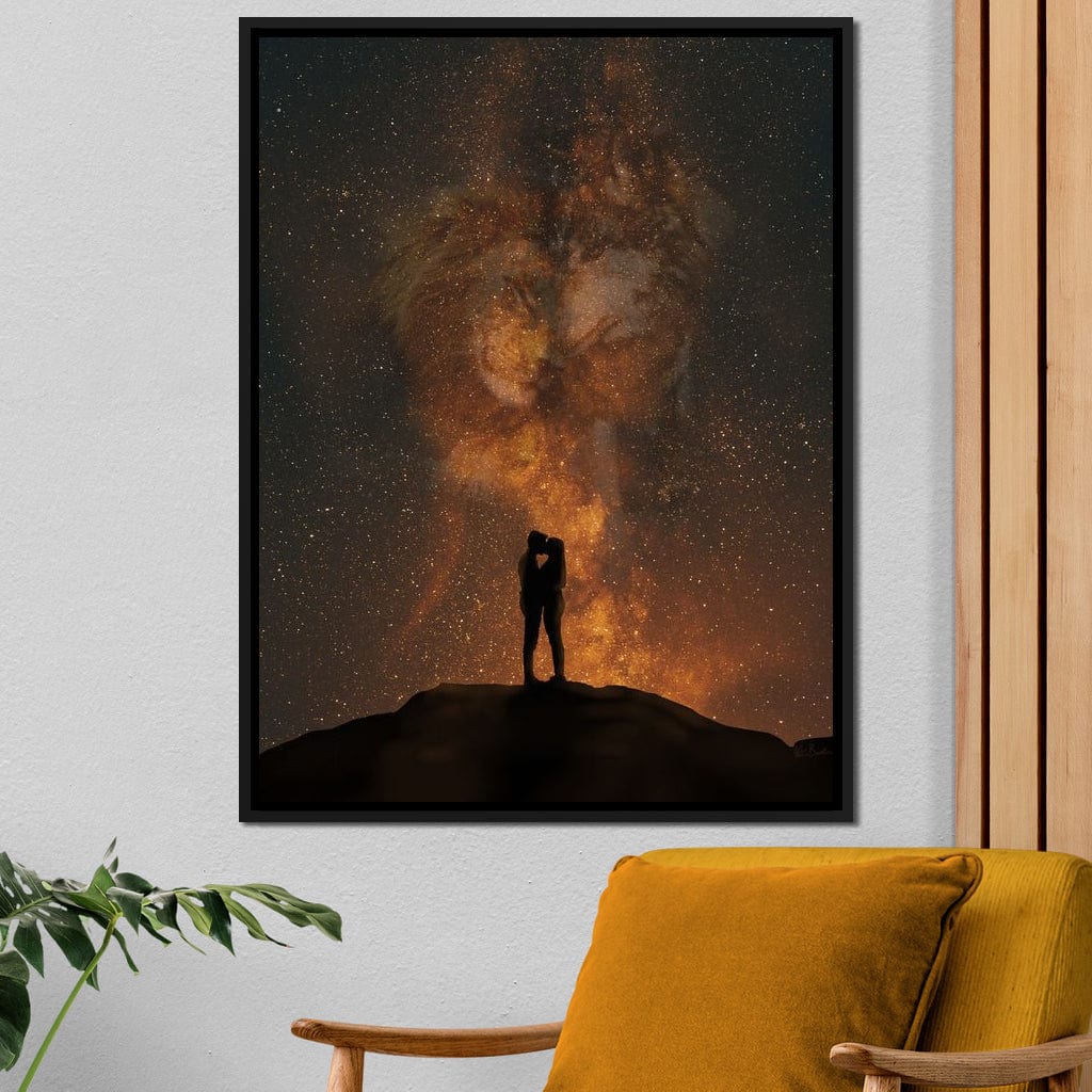 Her Lion, His Wolf - KitConcepts Canvas Wall Art