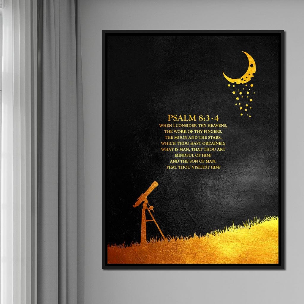 Psalm 8:1-4 Canvas Wall Art