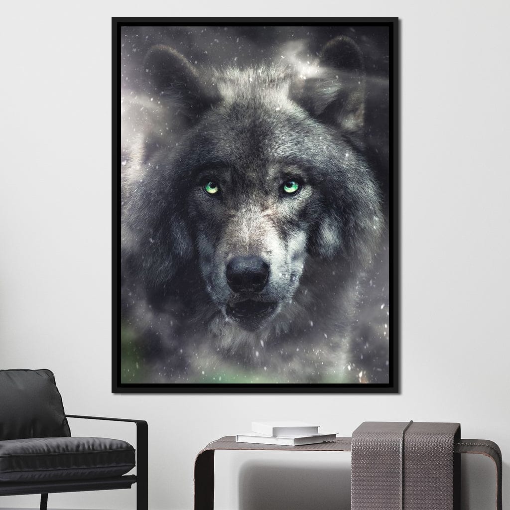 Midnight Wolf Canvas Wall Art