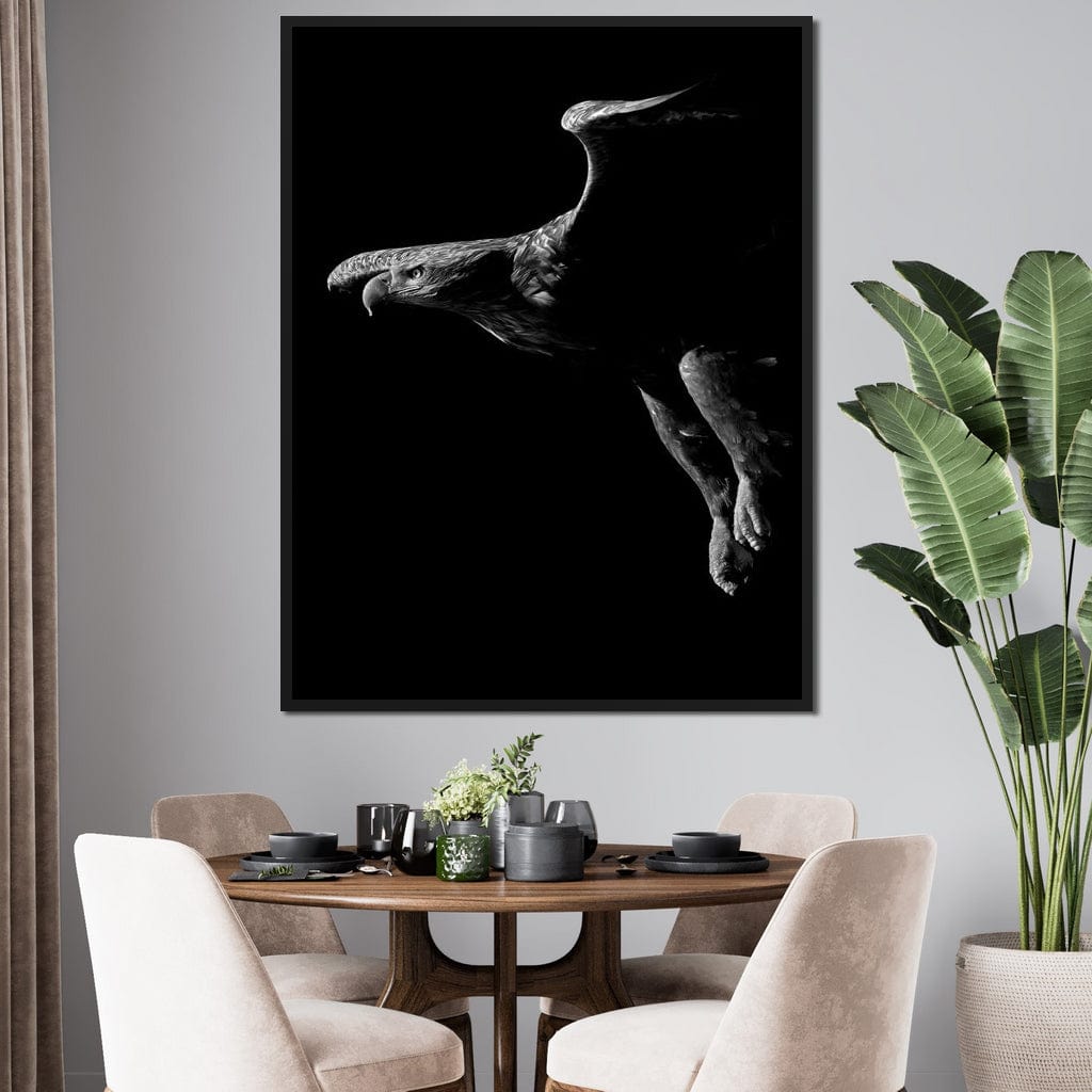 Black and White Eagle Canvas Wall Art