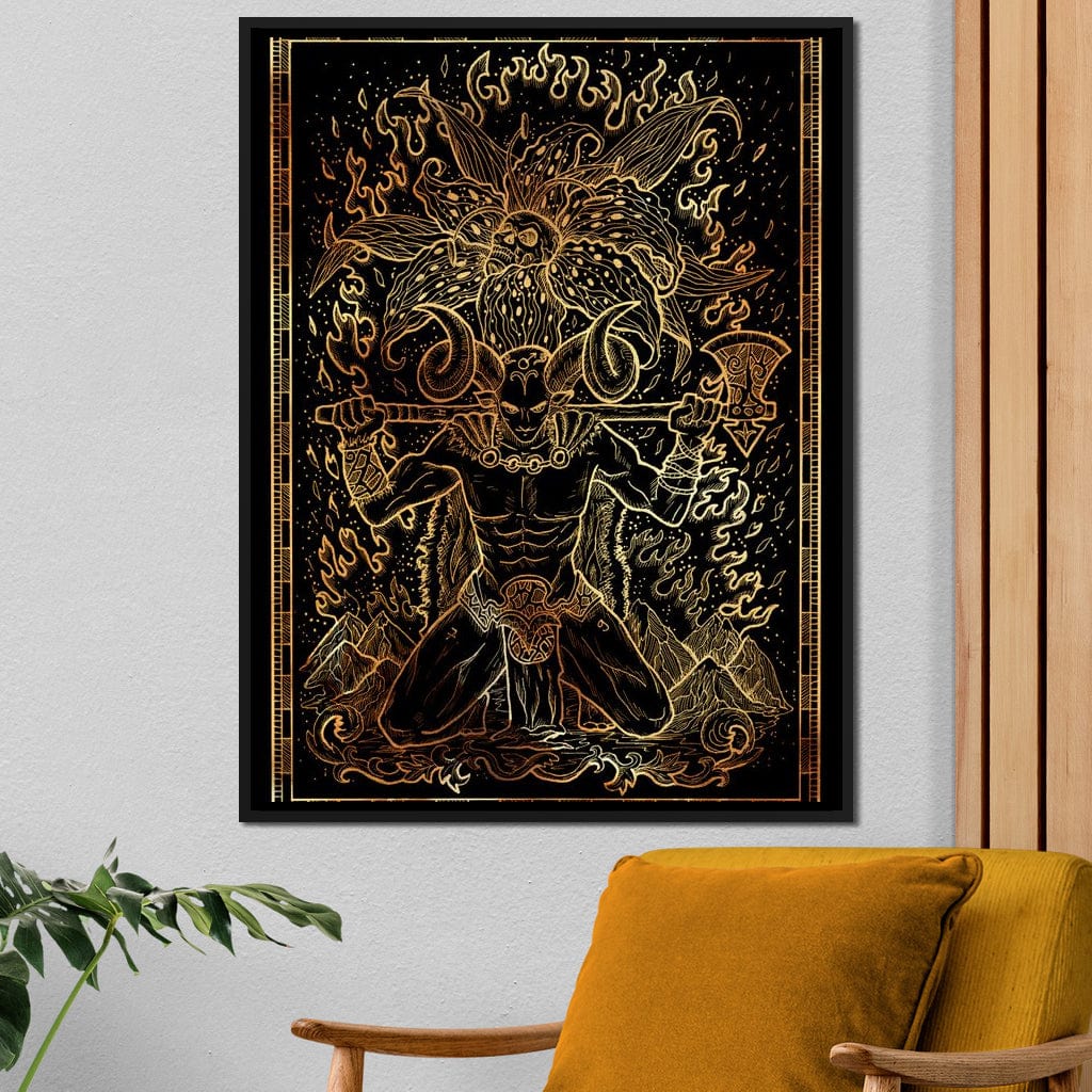 Zodiac sign Aries Canvas Wall Art