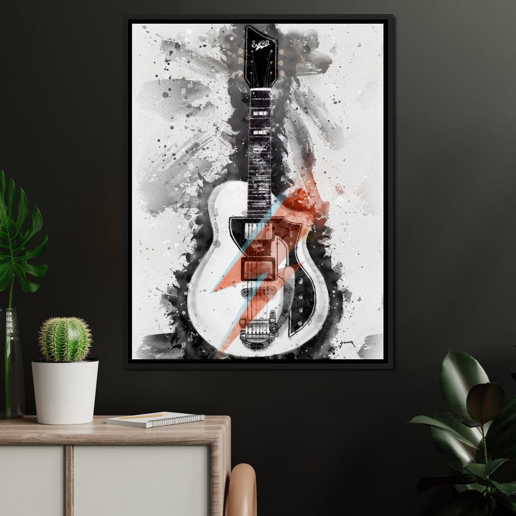 David Bowie's Guitar Canvas Wall Art