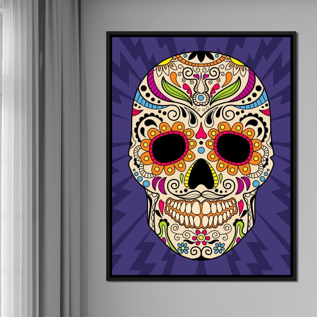 Mexican Skull Canvas Wall Art