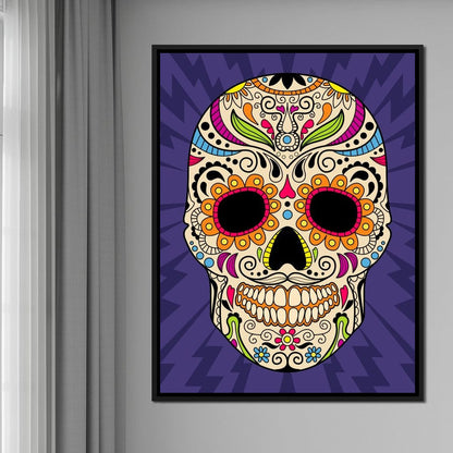 Mexican Skull Canvas Wall Art