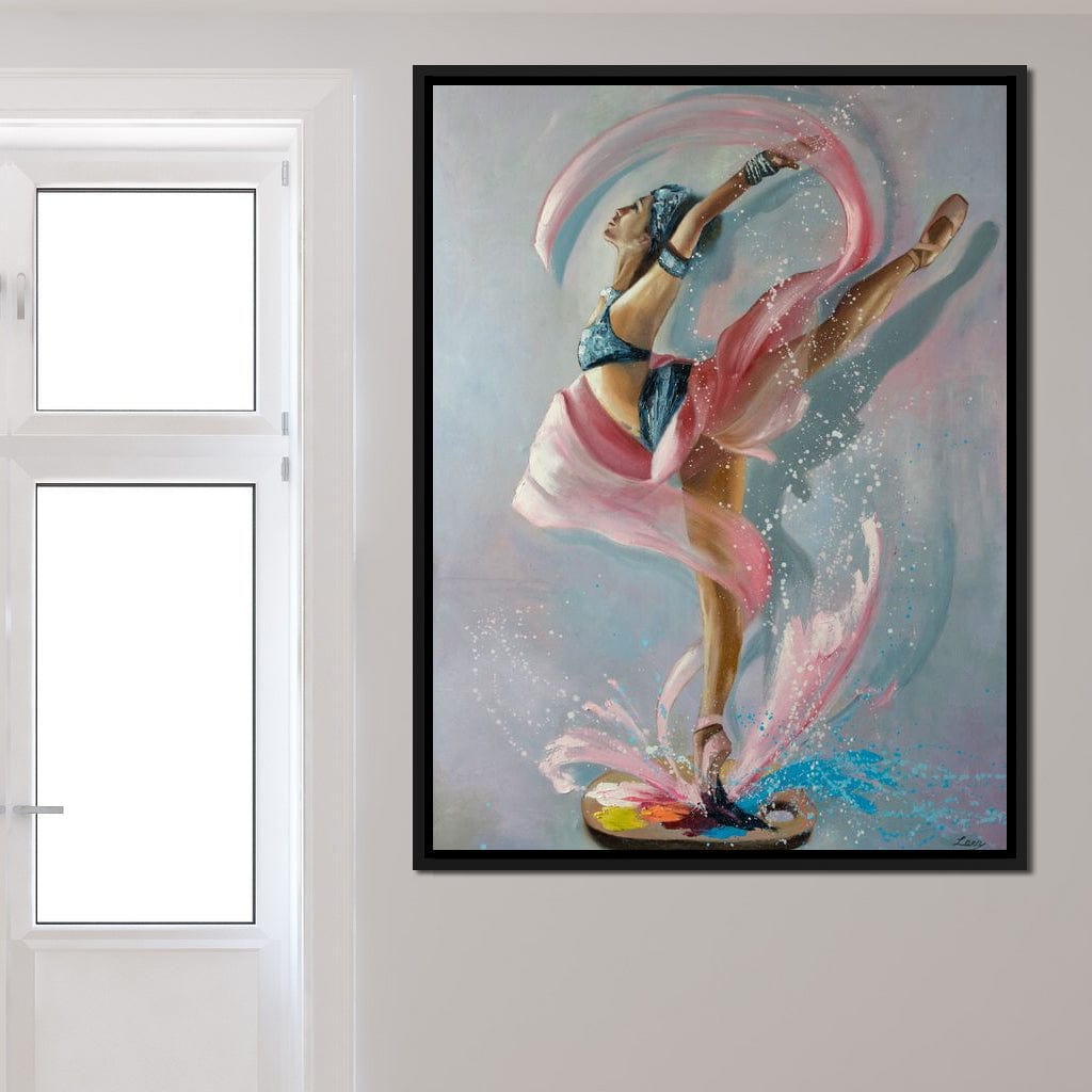 Ballet Dancer Artist Palette Canvas Wall Art