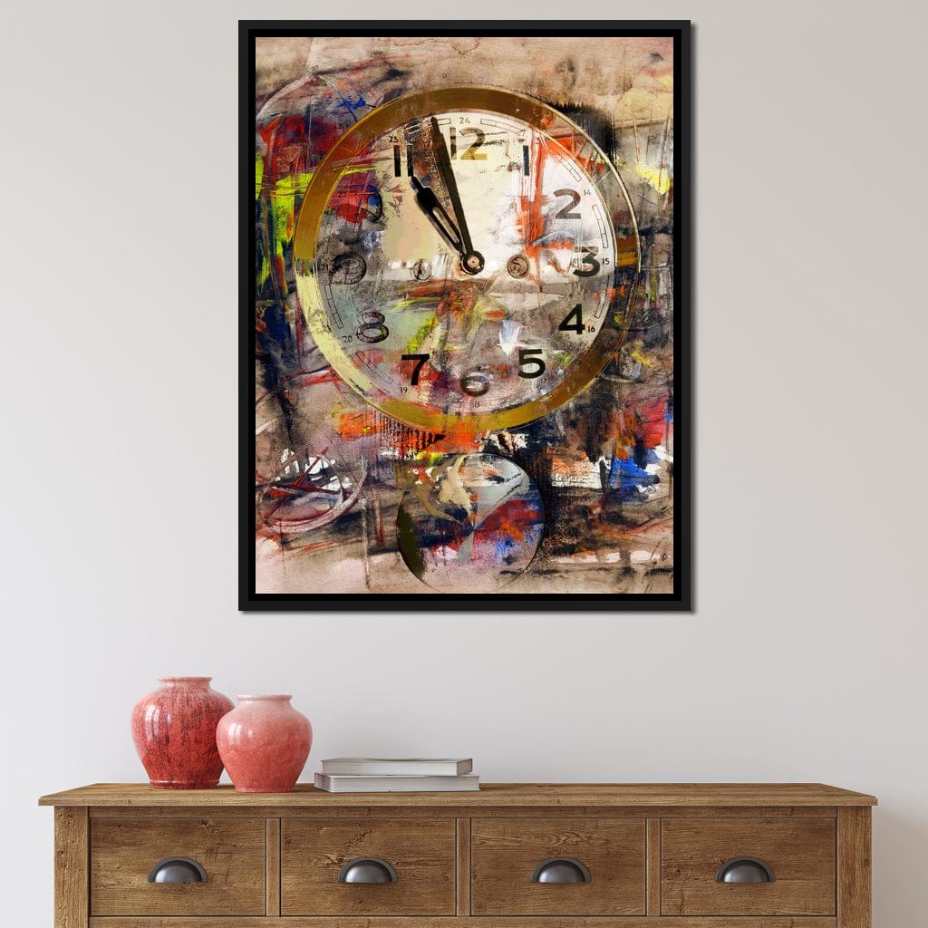 Art Clock Canvas Wall Art