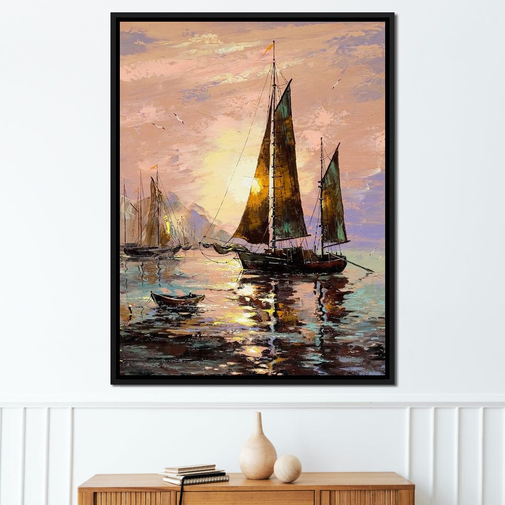 Spanish Sailing Boats Canvas Wall Art