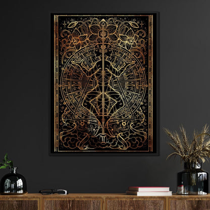 Zodiac sign Gemini Canvas Wall Art