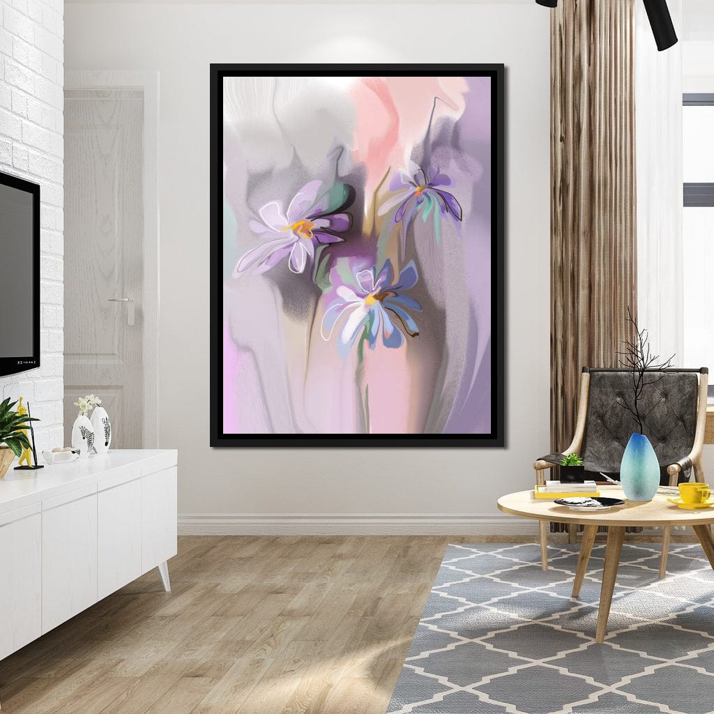 Purple Daisies Canvas Wall Art