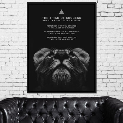 The Triad of Success Canvas Wall Art