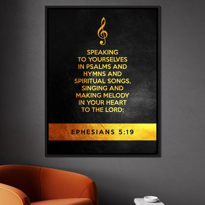 Ephesians 5:19 Canvas Wall Art
