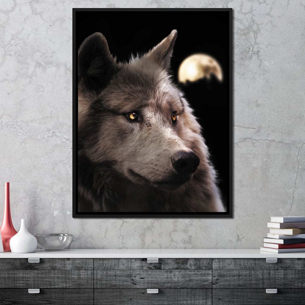 Wolf Moon Canvas Wall Art
