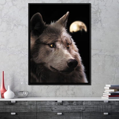 Wolf Moon Canvas Wall Art