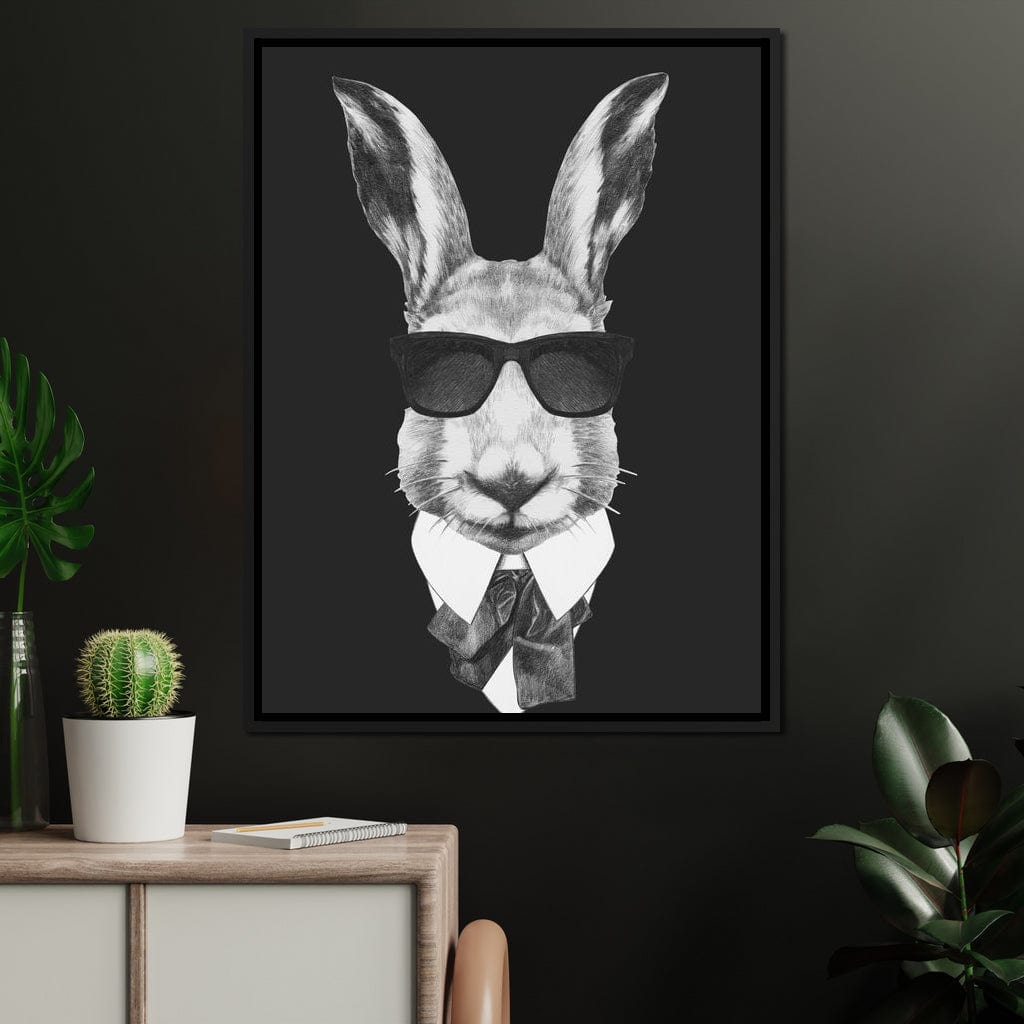 Dressed Up Rabbit Canvas Wall Art
