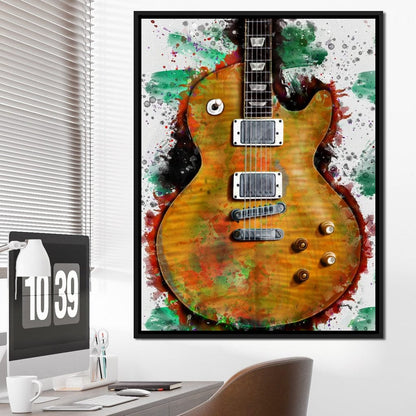 Gary Moore's & Peter Green's Guitar Canvas Wall Art