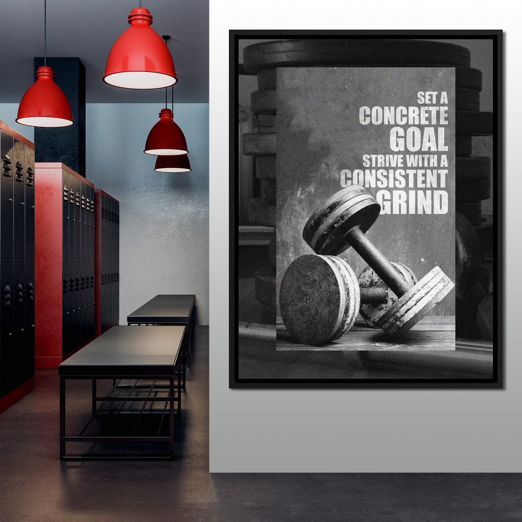 Concrete Goal Consistent Grind Canvas Wall Art
