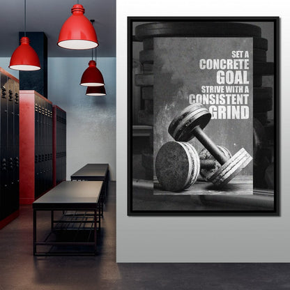Concrete Goal Consistent Grind Canvas Wall Art