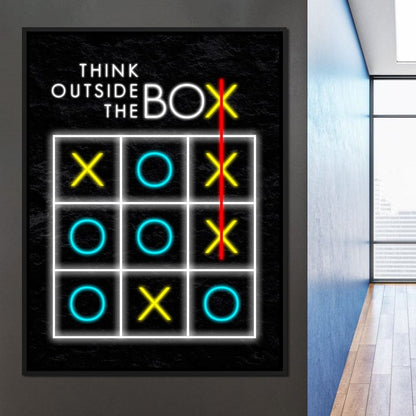 Think Outside The Box Canvas Wall Art