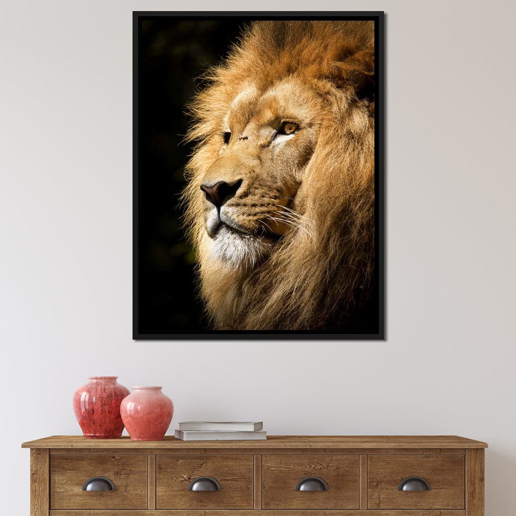 Lion View Canvas Wall Art