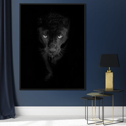 Black and White Panther Canvas Wall Art