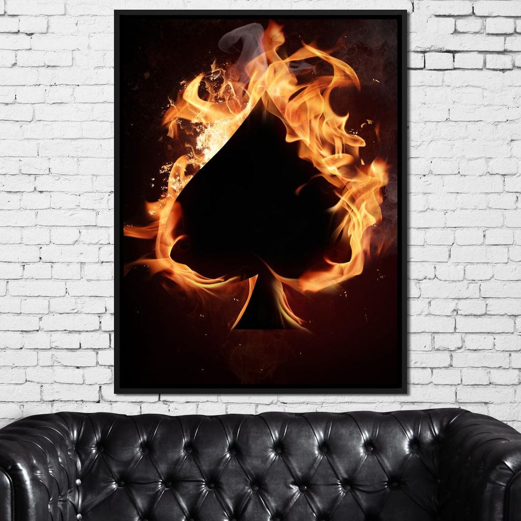 Spade on Fire Canvas Wall Art