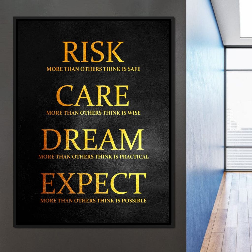 Risk More Canvas Wall Art