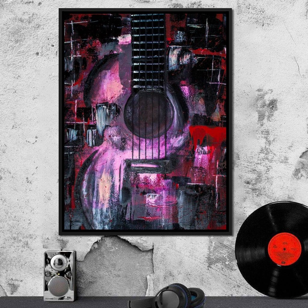 Abstract Guitar Canvas Wall Art