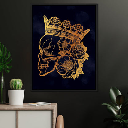 Skull Crown Canvas Wall Art